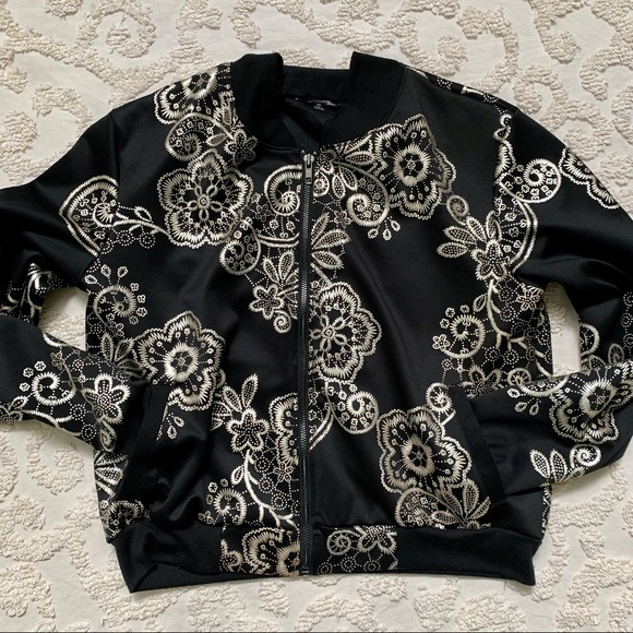 LuLaRoe Elegant Embroidered Bomber Jacket xxs - Picture 8 of 13